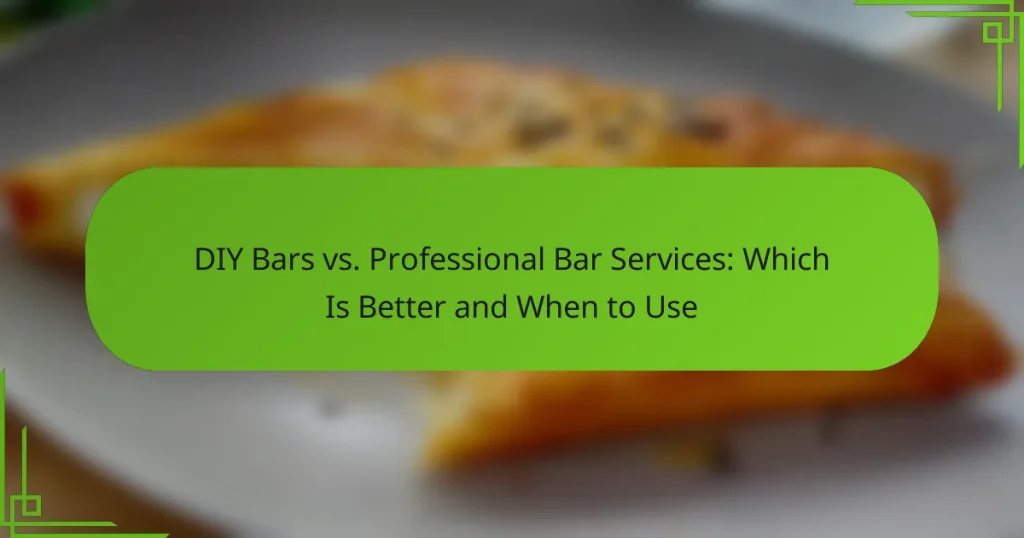 DIY Bars vs. Professional Bar Services: Which Is Better and When to Use