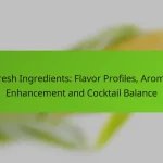Fresh Ingredients: Flavor Profiles, Aroma Enhancement and Cocktail Balance