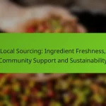 Local Sourcing: Ingredient Freshness, Community Support and Sustainability