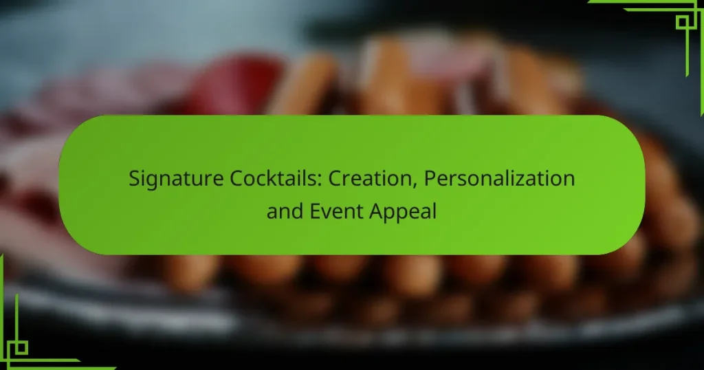 Signature Cocktails: Creation, Personalization and Event Appeal