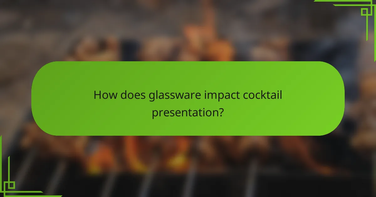 How does glassware impact cocktail presentation?